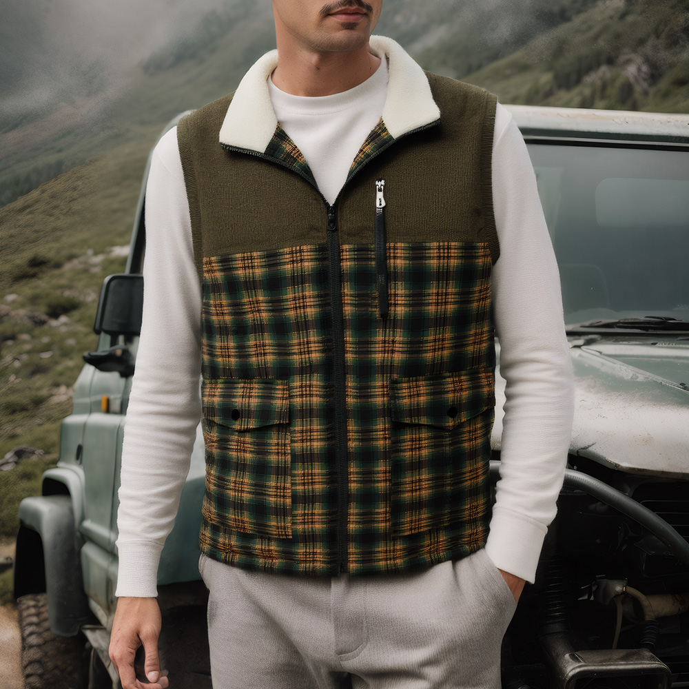 Men's Vest Designer Winter Sleeveless Jacket Mens Plaid Gilet Veste Waistcoat Couple Bodywarmer Jacket Classic Warm Thick Outwear
