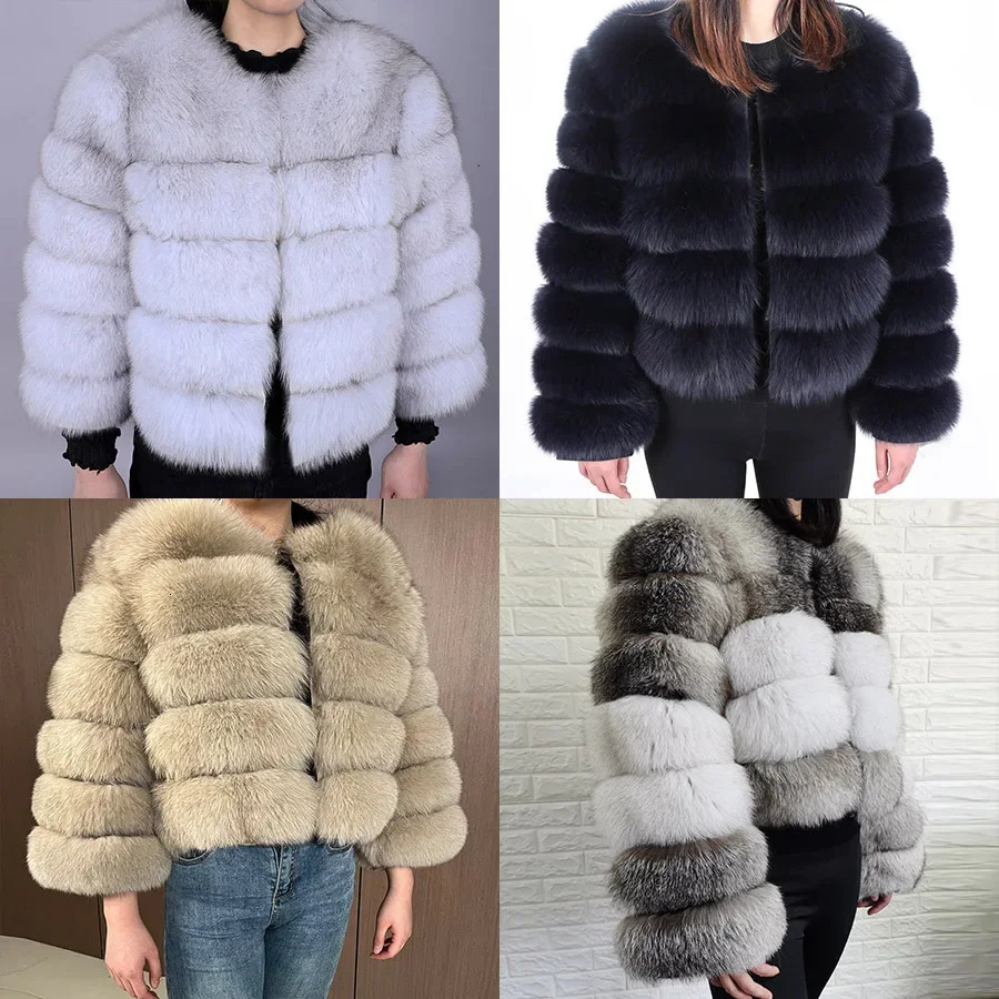 Maomaokong Natural Real Fox Fur Coat Women Winter Warm y Jacket Detachable Long Sleeves Female Vest Furry Coats 251110