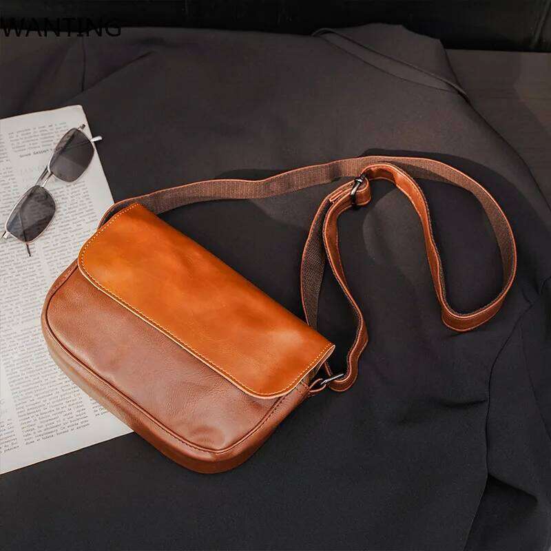 Designer Bags Designer Bags Retro Fashion Bags Men Small Flap Men's Crossbody PU Leather Shoulder Messenger Bag Male Sling Handbags Hot Selling H