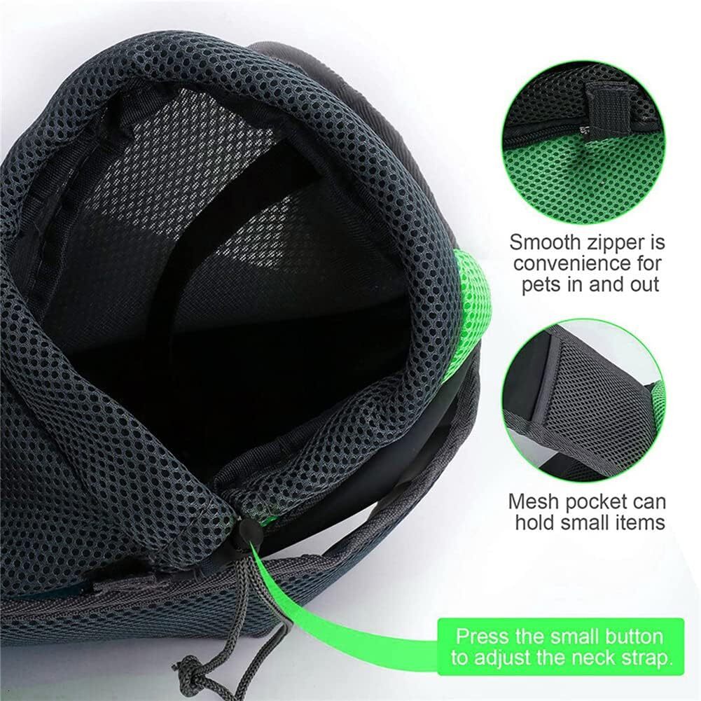 Pet dog sling straps, breathable mesh hands-free adjustable travel safety small dog sling bag backpack dog shoulder bag suitable for dogs, cats, rabbi