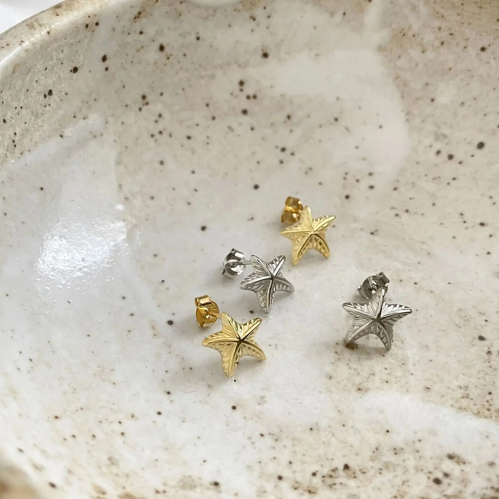 S925 pure silver sweet star earrings for women simple five point star French earrings jewelry Korean style earrings gifts 250409
