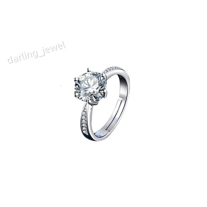 High Quality Wholesale Fashion Mosang Stone Diamond Ring Wedding Simple Ring