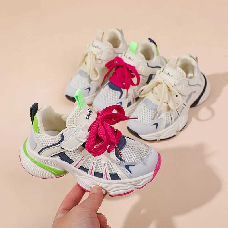 Kids Sneakers Thick Soft Sole Mesh Breathable Children Running Shoes Hookloop 2025 New Boys Girls Sports Shoes Handsome Trendy W251110