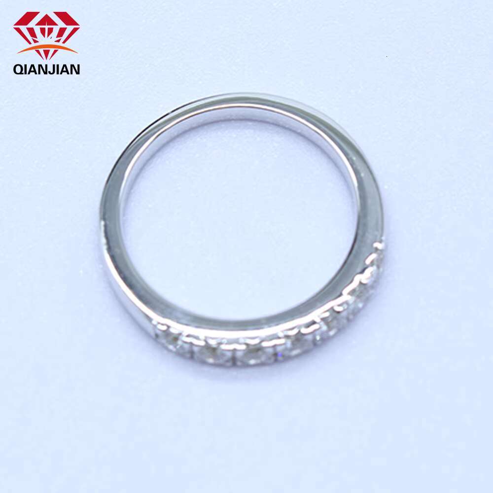 925 Sterling Silver One Row Seven Stars Moissanite Fine Jewelry Gia Igi Certified HPHT Lab Grown Created Diamond Rings for Women