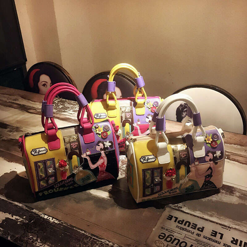 Handbags Crossbody 2025 New European and American PU Women's Creative Boston Bags