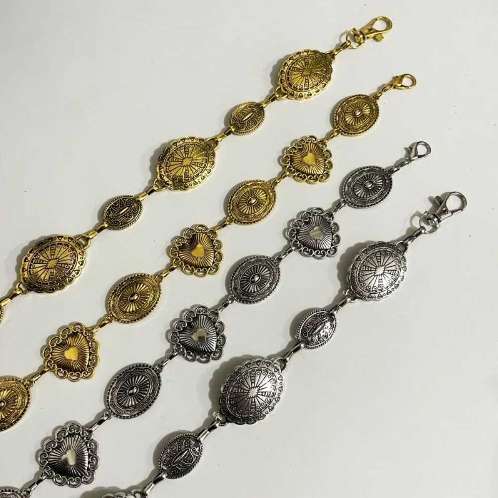 European and metal spliced waist chain vintage and fashionable Versatile texture womens belt LR1839 X250410