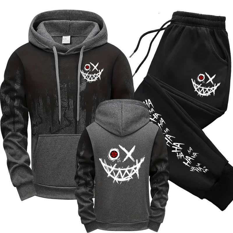 Autumn Winter Male Daily Casual Sports Jogger Suit 2025 Urban Fashion Hoodies Sportswear Mens Set Hooded Sweatshirts Sweatpants W251110