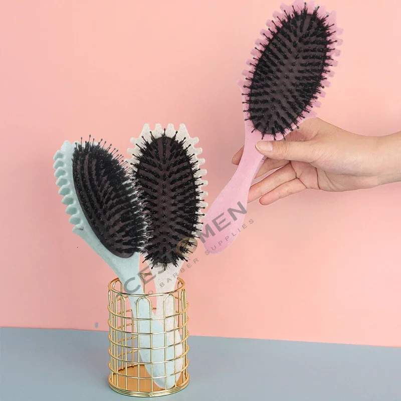 Curls Define Styling Brush Boar Bristle Detangling Hair Brush Tangled Hair Comb Shaping Defining Curls Barber Salon Styling Tool 251107