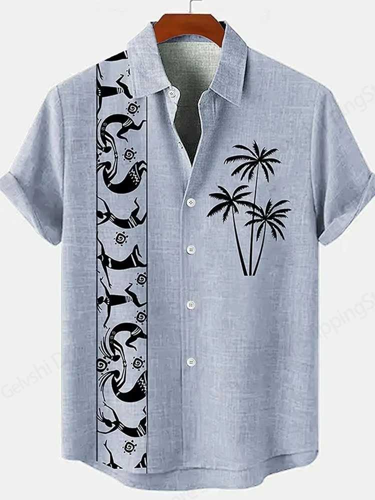 Mens Hawaiian shirt party beer 3D printed beach shirt short sleeved Hawaiian shirt retro graphic shirt Cuban Camisa mens top X250410