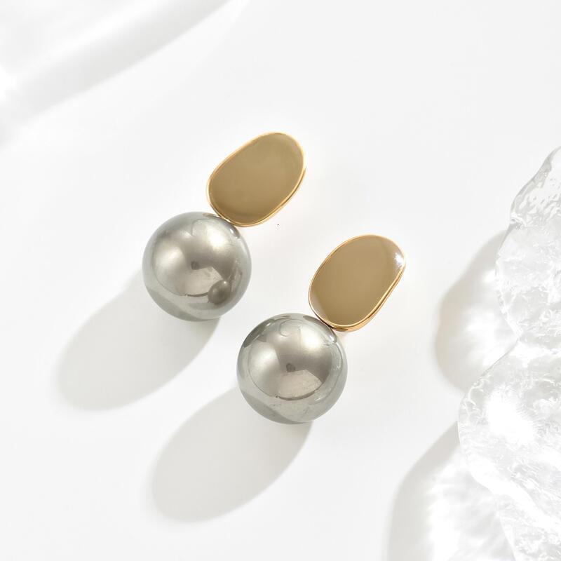 Chic Gold Sier Ball Drop Earrings Lightweight, Stylish Design Effortless Elegance, Perfect For Everyday Wear TY