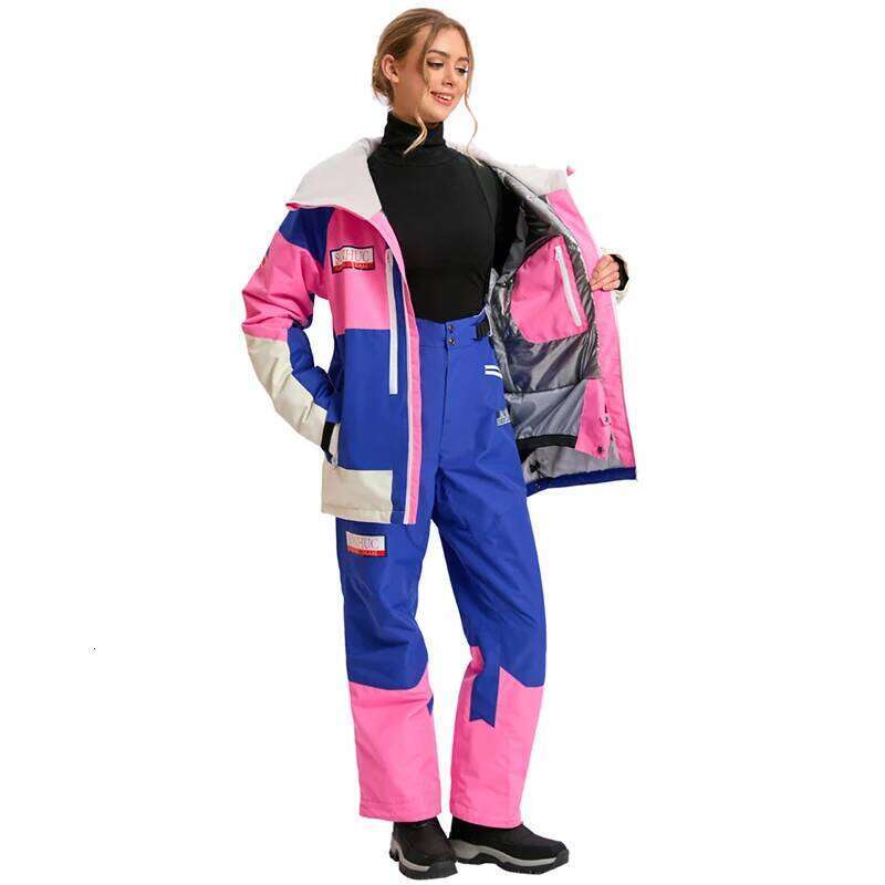 Outdoor Sport Man Skiing Sets Winter Hooded Jacket Pants Women Snow Suits Waterproof Membrane Male Snowboard Cosutmes