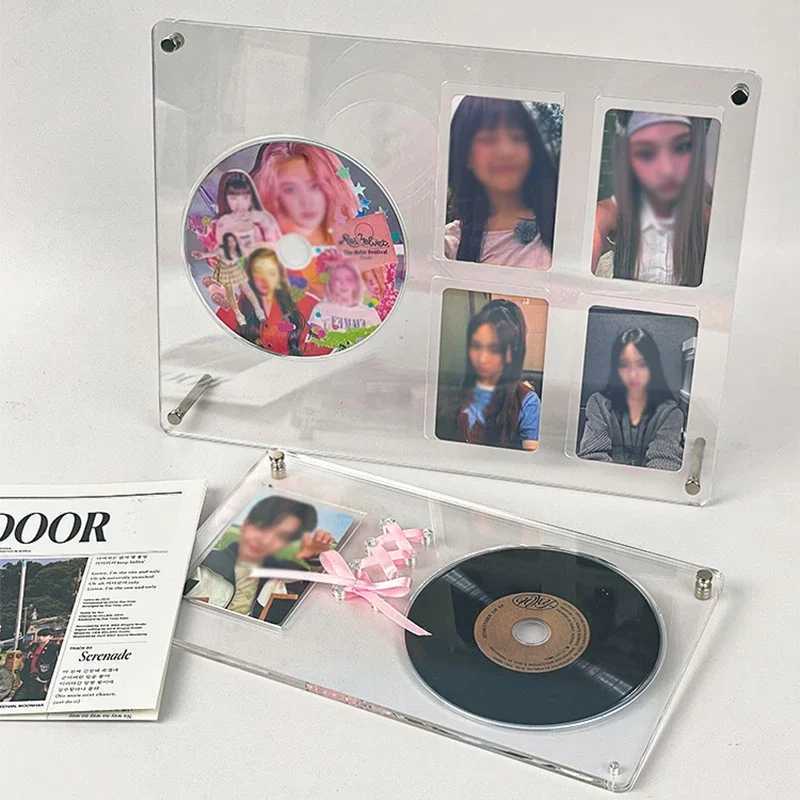 Ins Cd Picture Display Stand Poster Holder Transparent Acrylic Photo Frame Idol Postcards Protector Album Home Room Decor L251110 H260306