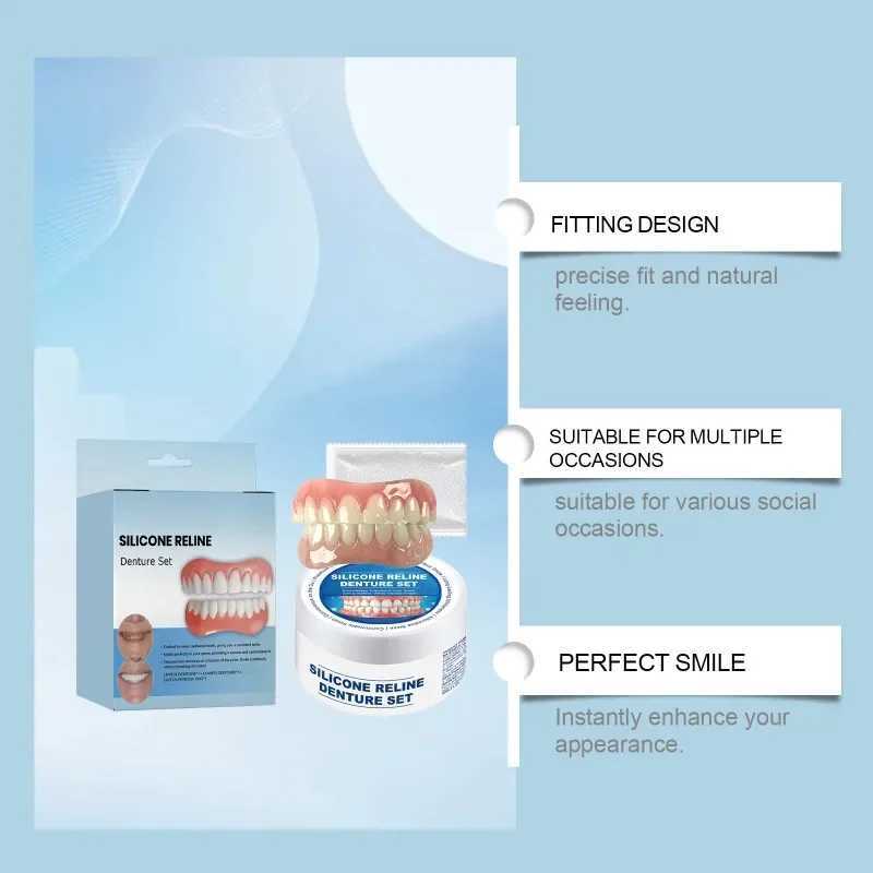 Silicone denture orthodontic kit is comfortable and suitable for temporary orthodontic denture oral hygiene care M250409