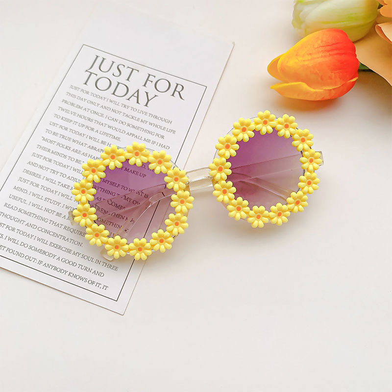 Kids Flower Sunglasses - Small Fresh & Cute UV Protection Eyewear for Children