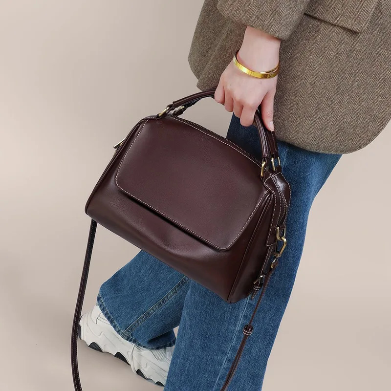 Genuine leather crossbody bag for women new versatile large capacity pillow bag high-end shoulder bag cowhide handbag women R251110