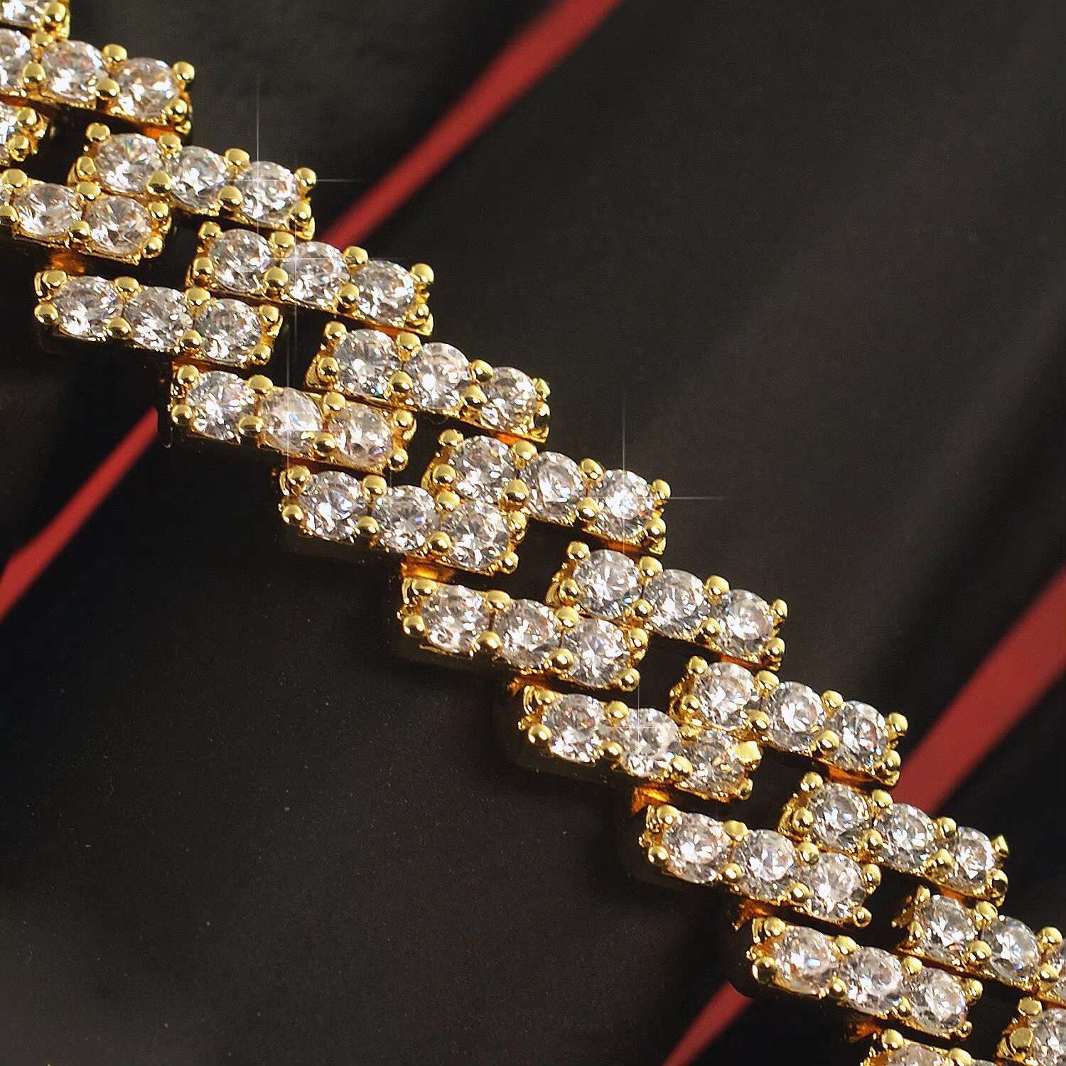 14k Jewelry Necklace D Colored Men's Glory Cuban VVS Silicon Stone Chain