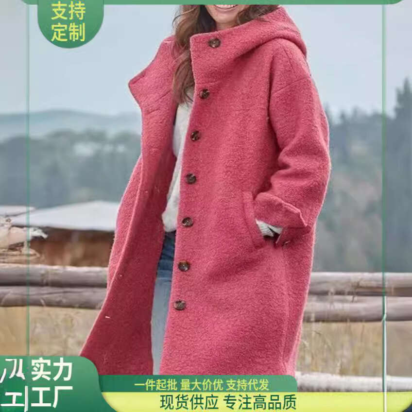 2025 Autumn Street Style Casual Trench Long Sleeve Loose Fit Women's Coat Winter Export Wholesale