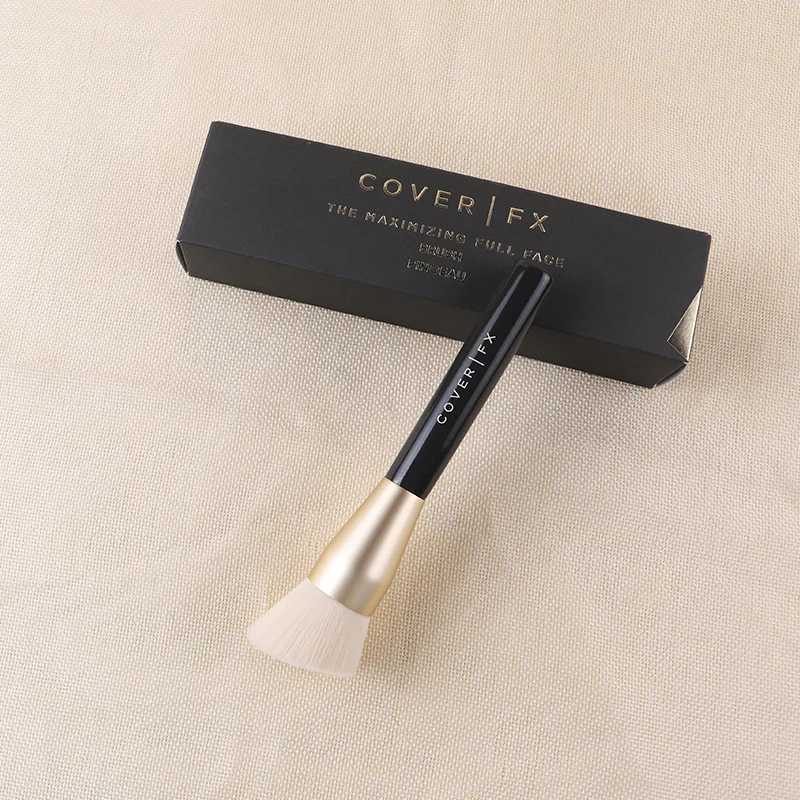 Cover Oblique Angle Sculpting Brush White Soft Fiber Solid Wood Beveled Foundation Make-up Brush Facial Brush Beauty Tool L251110