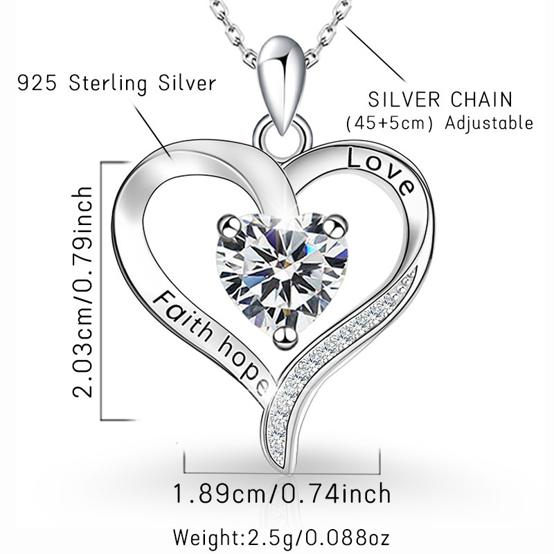 moissanite chain designer necklace designer necklace for woman luxury jewelry chain women s925 sterling silver double-layer heart-shaped twelve births