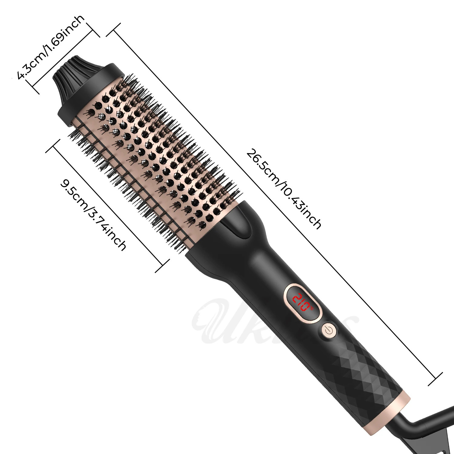 Hair Curler Thermal Brush Heating Curling Iron Brush Heated Round Brush 15 Inch Volumizing Brush Ceramic Hair Straightener Comb 251107