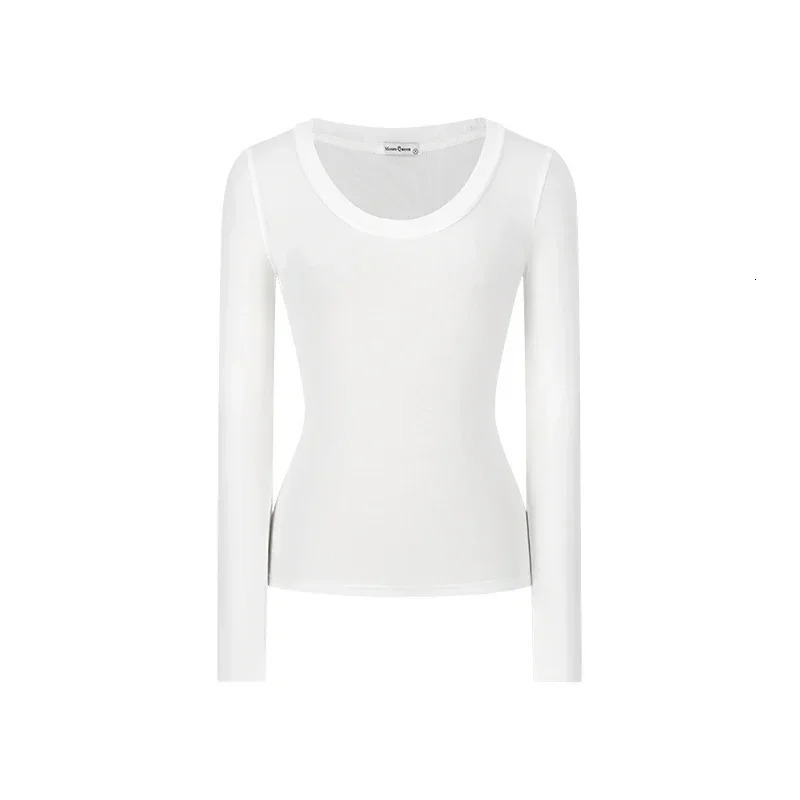 2025 Womens Long Sleeve Tshirt SpringSummer Solid Color Slim Fit Floral Basic Y2k Street Clothing 250407