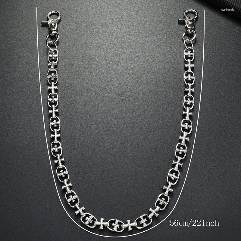 Keychains Punk Style Metal Dice Chain Belt For Men Hip Hop Gothic Pants Retro Waist