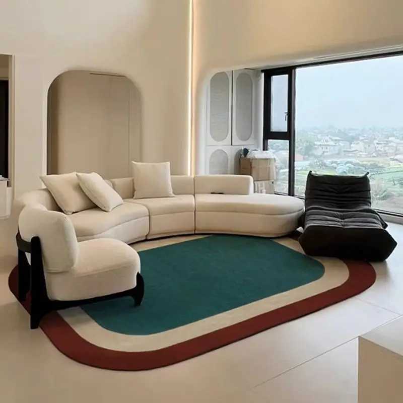 Nordic minimst Style Living Room Rugs affordable luxury Home Decoration Bedroom oval Carpet Washable flannel Floor Mat Lounge Y251110