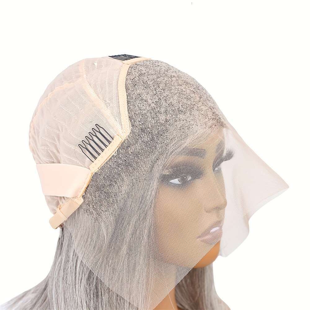 High 180% Density Siery Grey Short Bob 13X4 Lace Frontal Wig Human Hair For Summer 10-14 Inch Pre-Cut Glueless Wigs