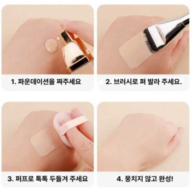 CHARMINGPOSE Flat Foundation BrushSpecial-Shaped Makeup Sponge Set Ultra-Slim Streak-Free Brush Unique Design Sponge L251110