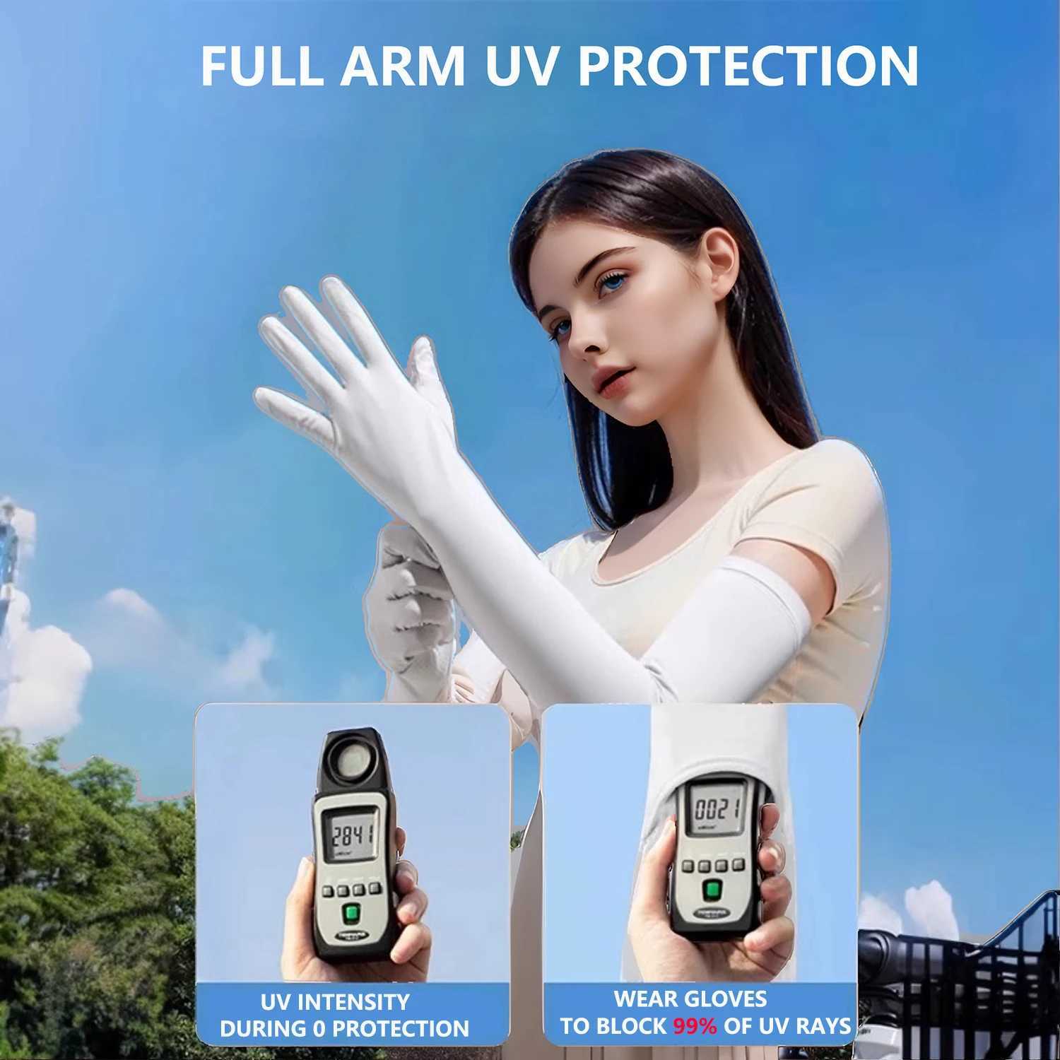 1/2/4 Pairs of UV-Resistant Sport Driving Outdoor Gloves with Full Finger Sleeves and Touchscreen Function for Long Gloves L251110