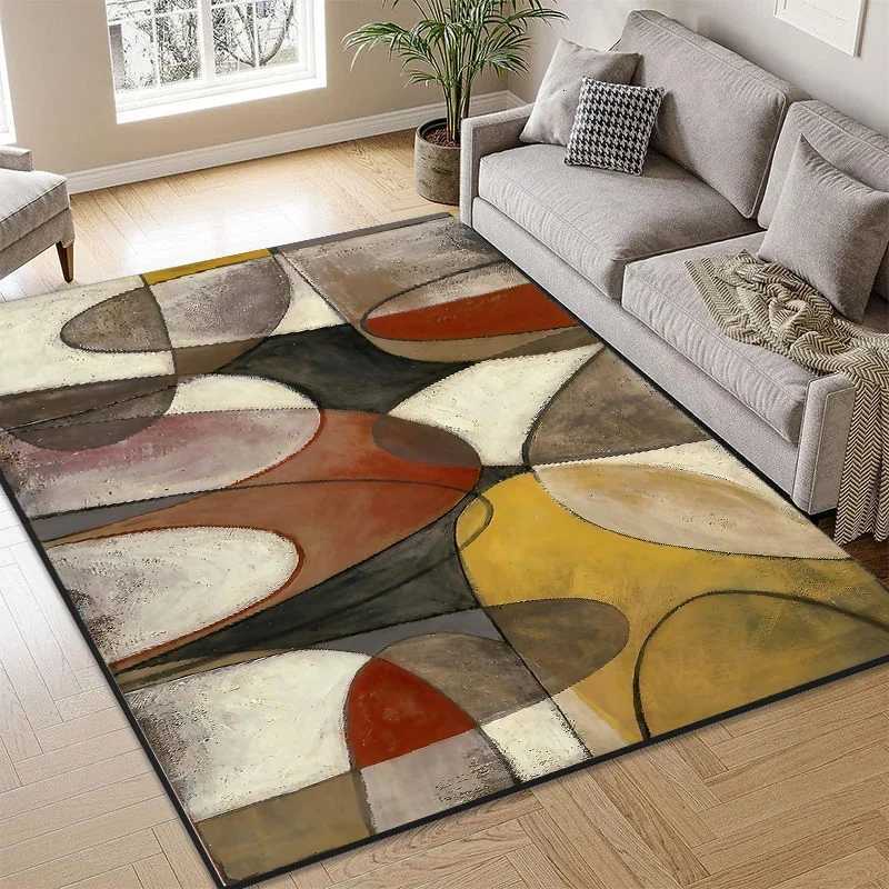 Nordic Abstract Area Rug for Living Room Bedroom Large Plush Non-Slip Floor Carpet Modern Home Decor Y251110