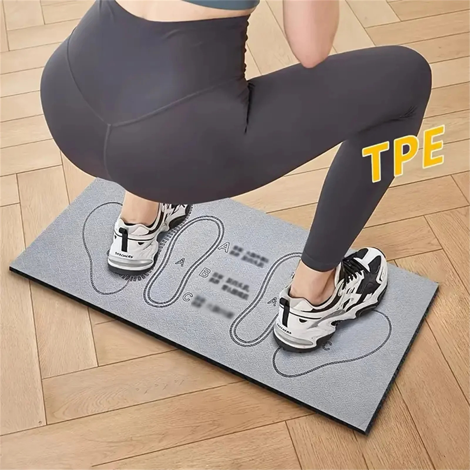 80*35CM Squat Step Position Guide Mat Multipurpose Work Out Mat Leg Muscle Targeting Training Hip Muscle Mat for Yoga Pilates 250410