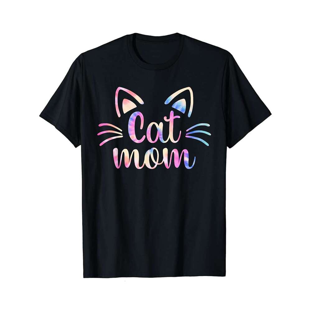 Designer T shirt Cat Mom Happy Mothers Day Tie Dye Cat Lovers Cat Mom Owner - 220g T shits