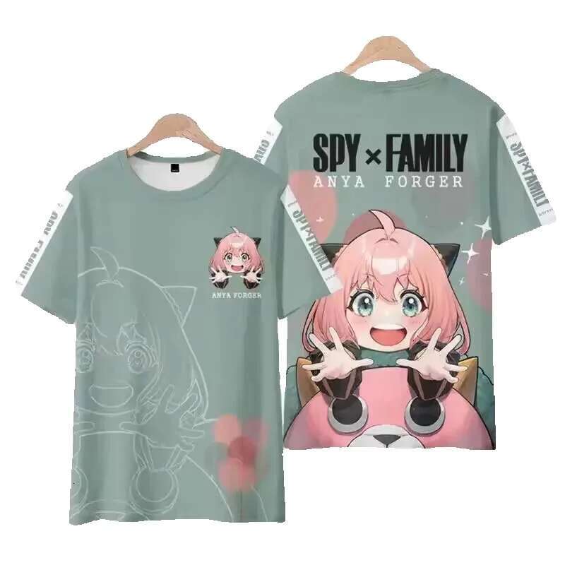 Spy X Home 3D Printed Anime Haruku Kawaii Girl Anya Boy Role Playing, Oversized T-shirt, Children's Gift
