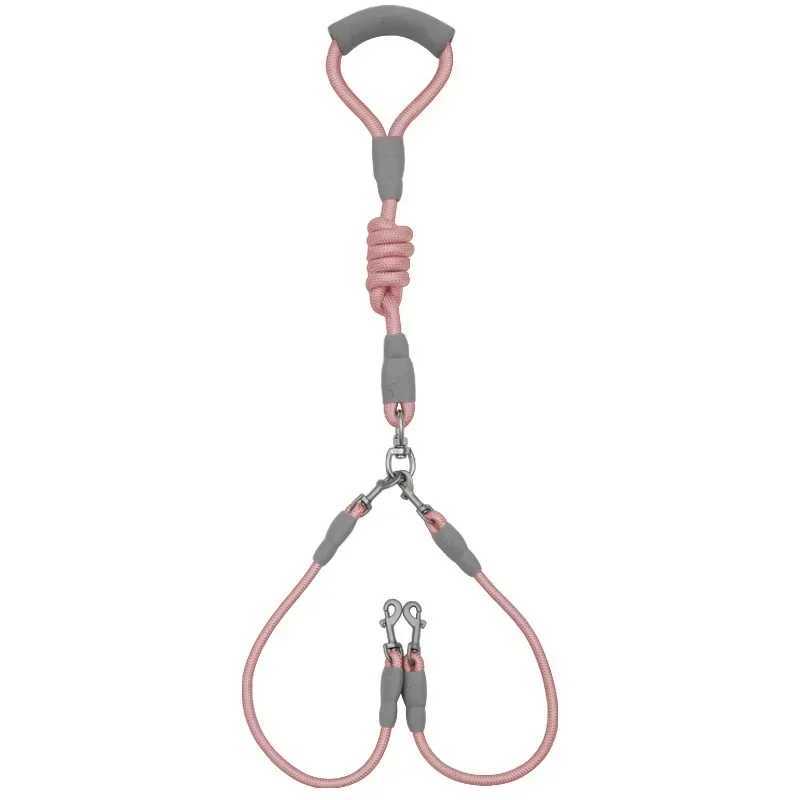 Dog leash Walk dog leash Medium double dog chain Double lead One tow two leads with pet supplies J251110