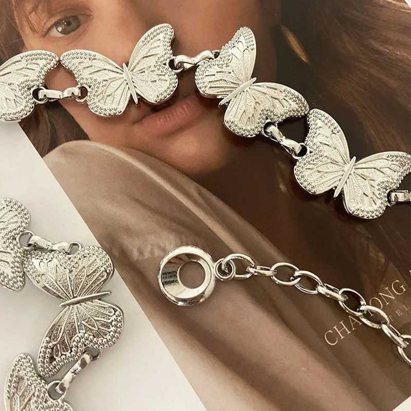 Single Simple Punk Metal Navel Belt Single Silver Waist Chain X250410