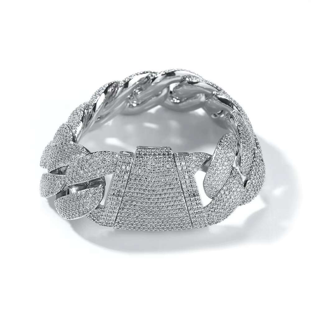 Full Chain Gold Plated 24mm Punk Thick Cuban Bracelet