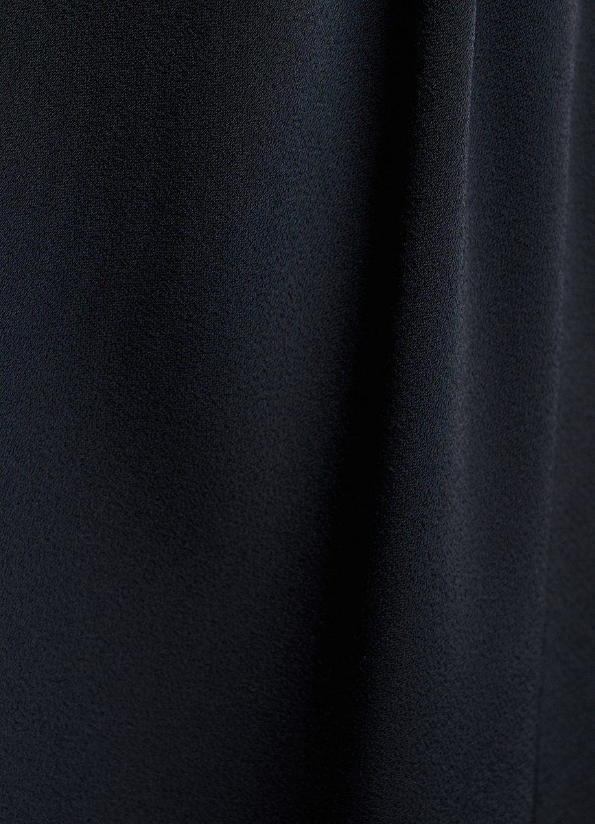 Women's Black Asymmetrical Neck Sleeveless Dress, Fitted Maxi Length Hidden Zipper Gown