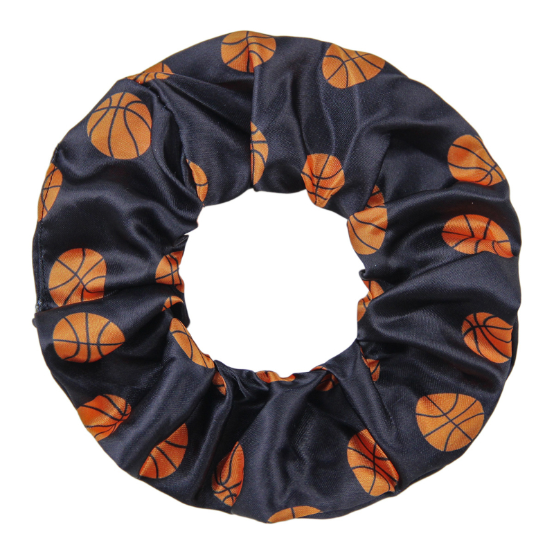 Scrunchy Hairbands Large Intestine Scrunchie Ponytail Rope Vintage Volleyball Tennis Basketball Soccer Softball Printed Hair Ring Accesorios M1134