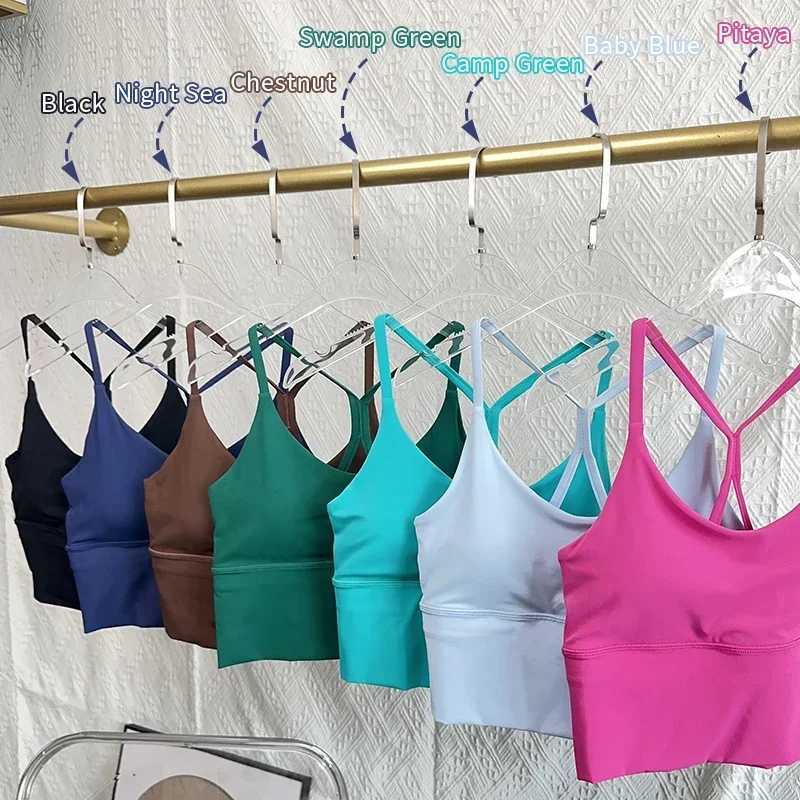 Fashionable and sexy cross back small sling yoga bra for women breathable and shockproof gym fitness running sports top sports vestXJ250410