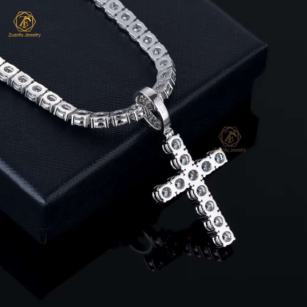 Hip Hop Moissanite Diamonds Custom Necklace Pendant D VVS Moissanite Pendant With Women Men