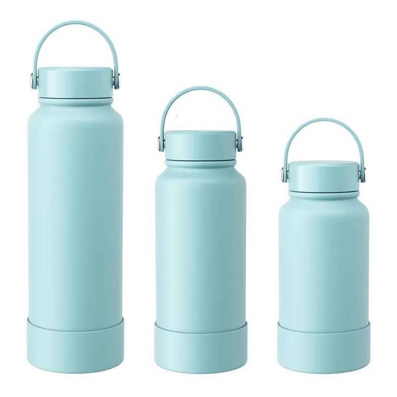 Fashionable cup 650/1000/1150ml Cute Thermos Bottle Large With Handle Stainless Steel 304 Thermal Cup Portable Sport Water Bottle Gift Y251110