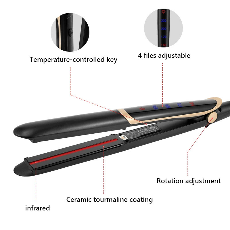 Professional Recovers Damaged Hair Tool with Ultrasonic Infrared Hair Care Iron Cold Flat Iron Hair Treament Styler 251107