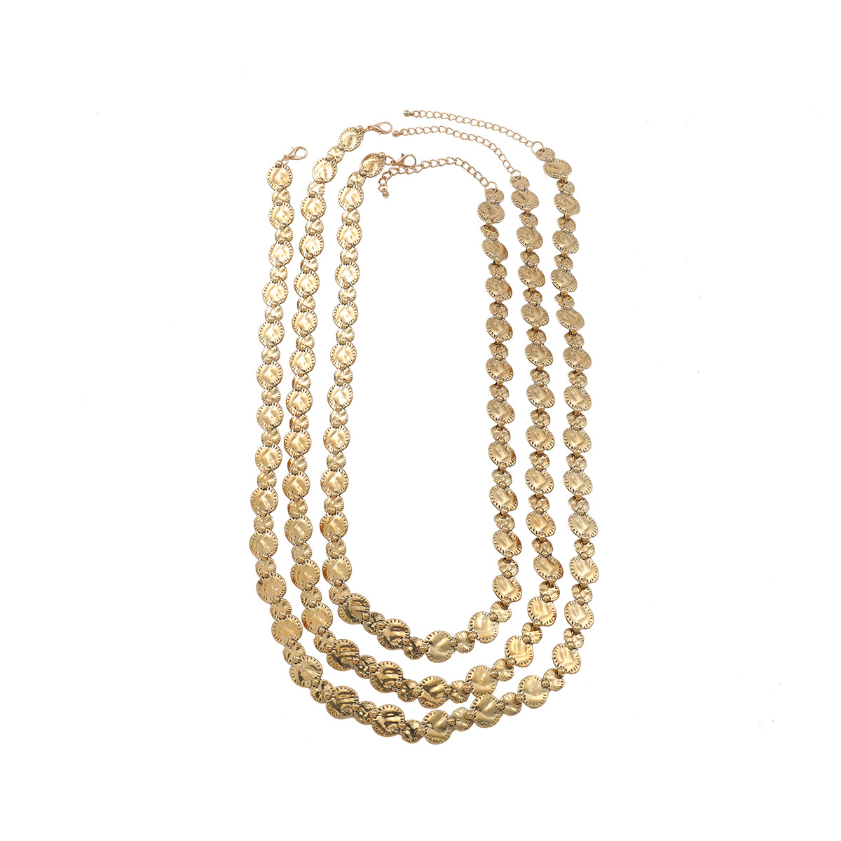 Fashionable Multi Layer Hip Hop Punk Style Necklace Geometric Coin Bohemian Style Necklace Daily Trendy Outfit Boutique Accessories