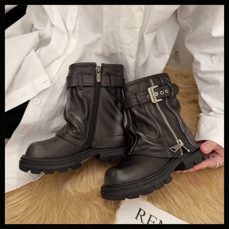 Girls Splicing Short Boots Autumn and Winter Childrens Retro Girls Knight Boots Girls Zipper Fashion Trendy Boots 251104