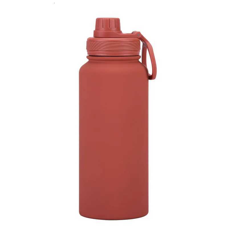 Fashionable cup skin feel 1L 34oz 1000ml stainless steel thermal flask thermos vacuum water bottle with screw top Y251110