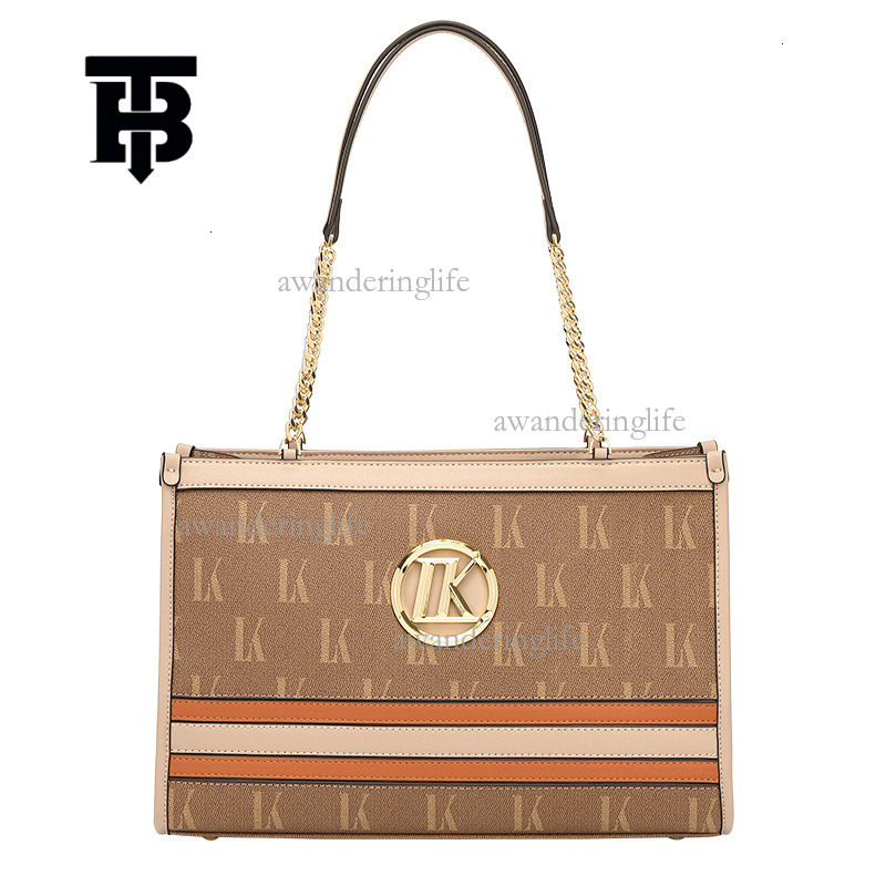 TB BHULAMTE Designer Women's Leather Chain Large Capacity Versatile Metal Letter Splicing Single Shoulder Crossbody Bag Luxury Handbag Holiday Gi