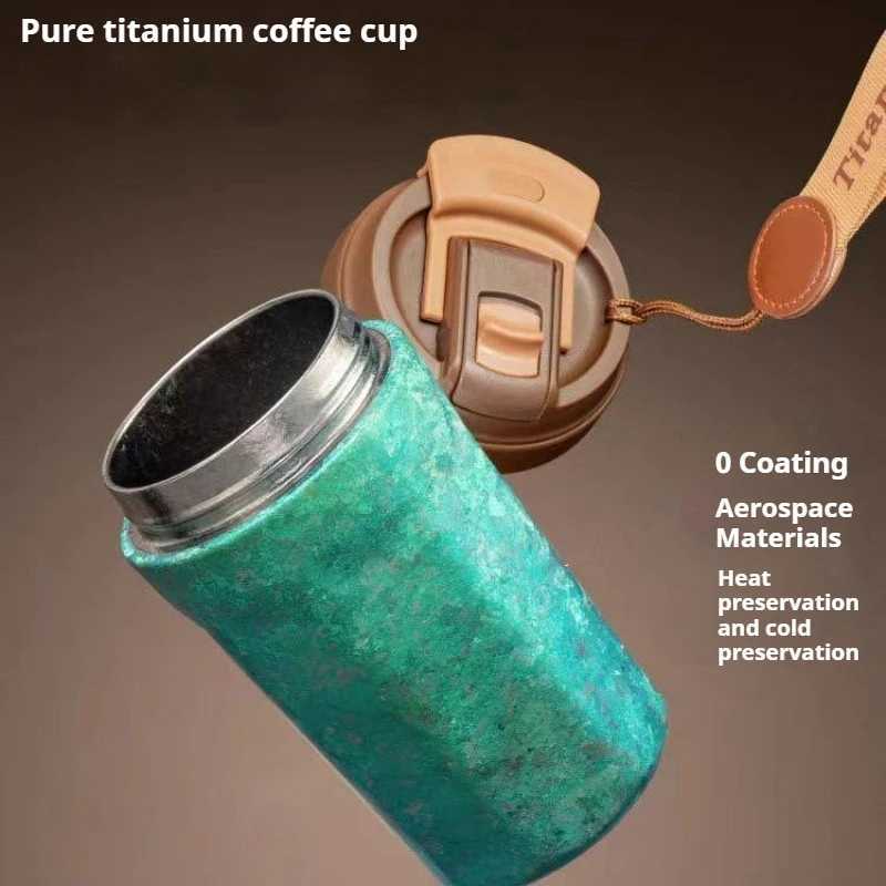 Fashionable cup Double Layer e Titanium Vacuum Flasks e Titanium Coffee Cup High-Value Take-Out Portable High-End Exquisite Accpanying Y251110