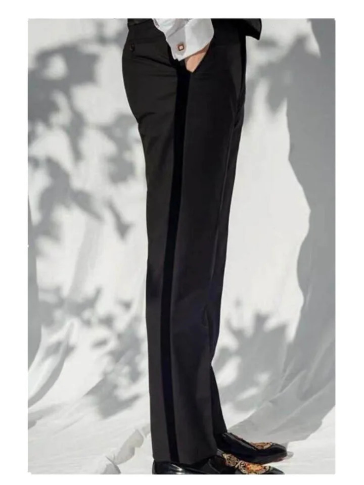 Mens Suit Pants High Quality Spring Autumn Straight Business Dress Trousers Formal S5XL Classic Black 251110