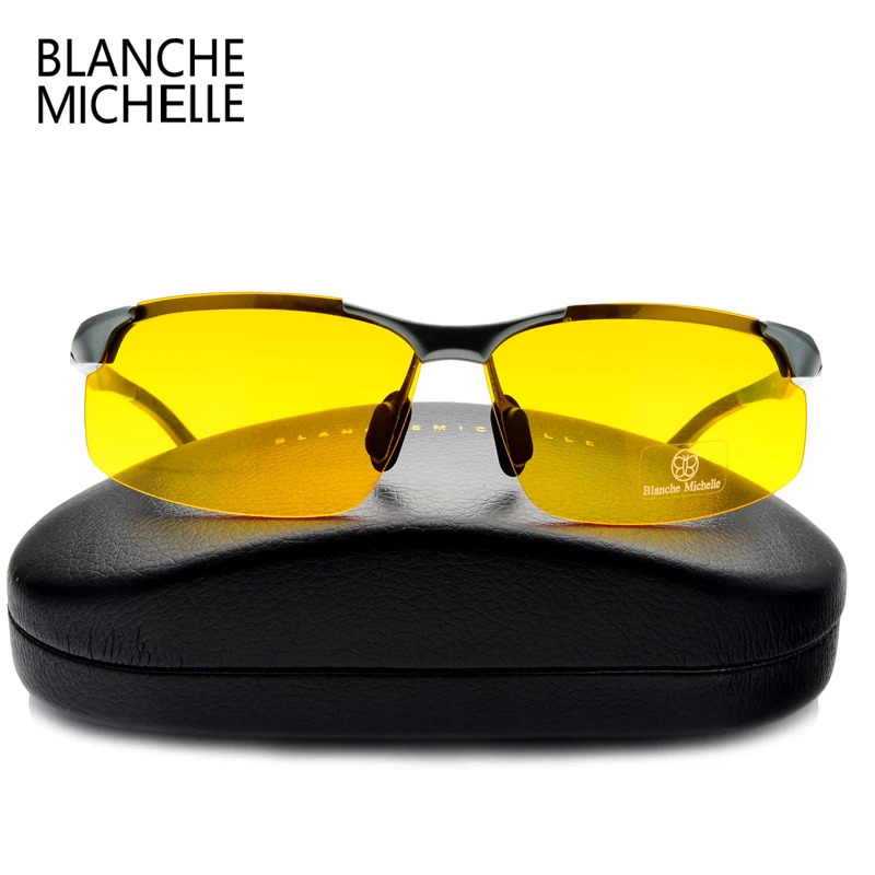 aluminum magnesium mens sunglasses polarized sports driving night vision goggles fishing UV400 frameless 250410